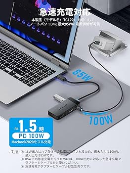 Amazon.co.jp: HDMI 2つ ハブ USB C ドッキングステーション 6